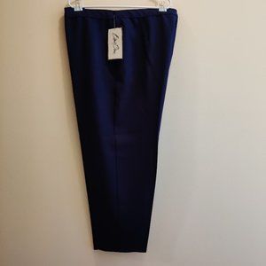 *NEW*  Bend Over Casual/Dress Pull on Pants, Stretch, Plus, Navy Blue, Sz 46